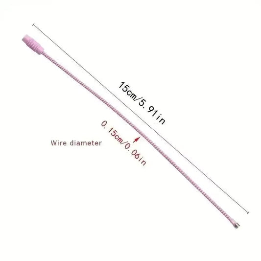 Colorful Stainless Steel Wire Luggage Tag Clip Durable and Easy to Install Perfect for Travel and Everyday Use 5Pcs