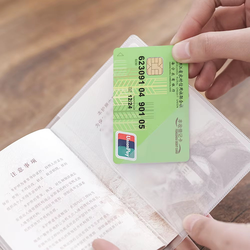 【Hot Sales】1-4Pcs Passport Protective Cover Transparent Frosted, PVC Material Waterproof Document Case