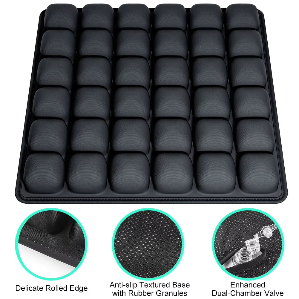 Inflatable Air Travel Cushion Lightweight Breathable Inflatable Chair Pad with Storage Bag Seat Cushion High Rebound Seat Pad
