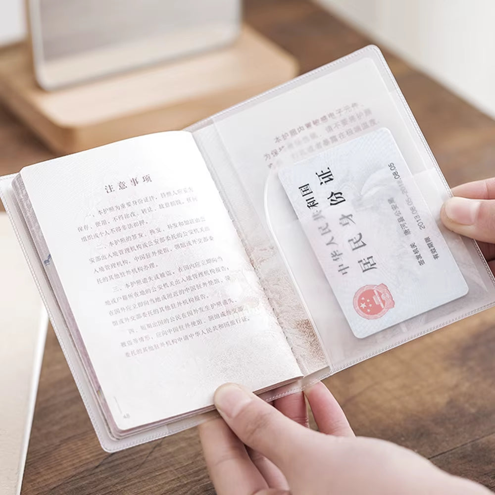 【Hot Sales】1-4Pcs Passport Protective Cover Transparent Frosted, PVC Material Waterproof Document Case